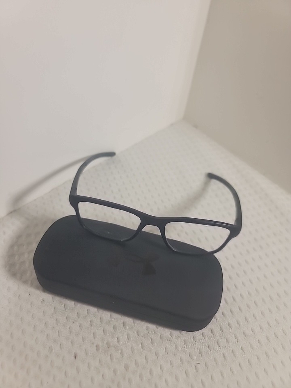 Under Armour Black Rectangular Eyeglasses with Case